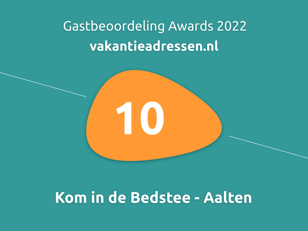 Gastbeoordeling Award 2022 Kom in de Bedstee - Aalten