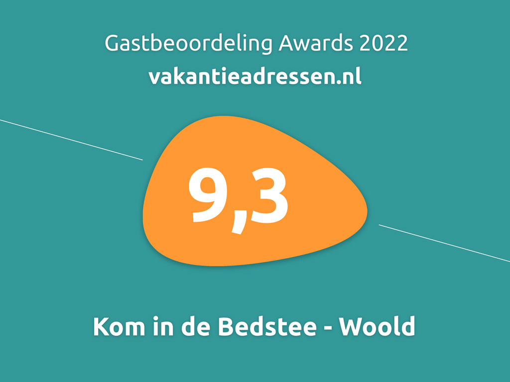 Gastbeoordeling Award 2022 Kom in de Bedstee - Woold