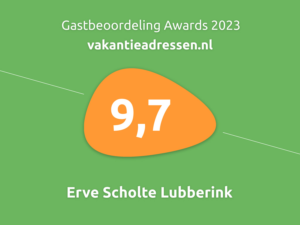 Gastbeoordeling awards Vakantieadressen.nl