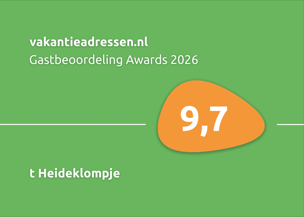 Gastbeoordeling awards Vakantieadressen.nl