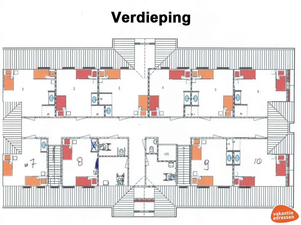 Vakantiehuis in Lievelde (Gelderland) voor 34 personen met 17 slaapkamers.
