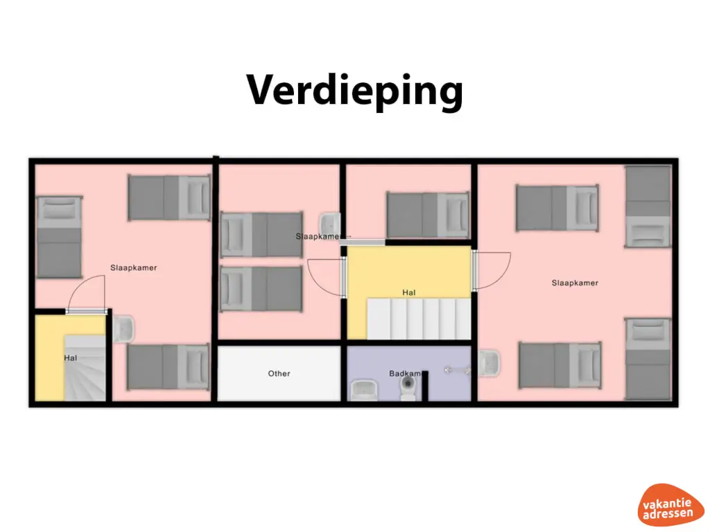 Vakantiehuis in Zevenhuizen (Groningen) voor 14 personen met 6 slaapkamers.