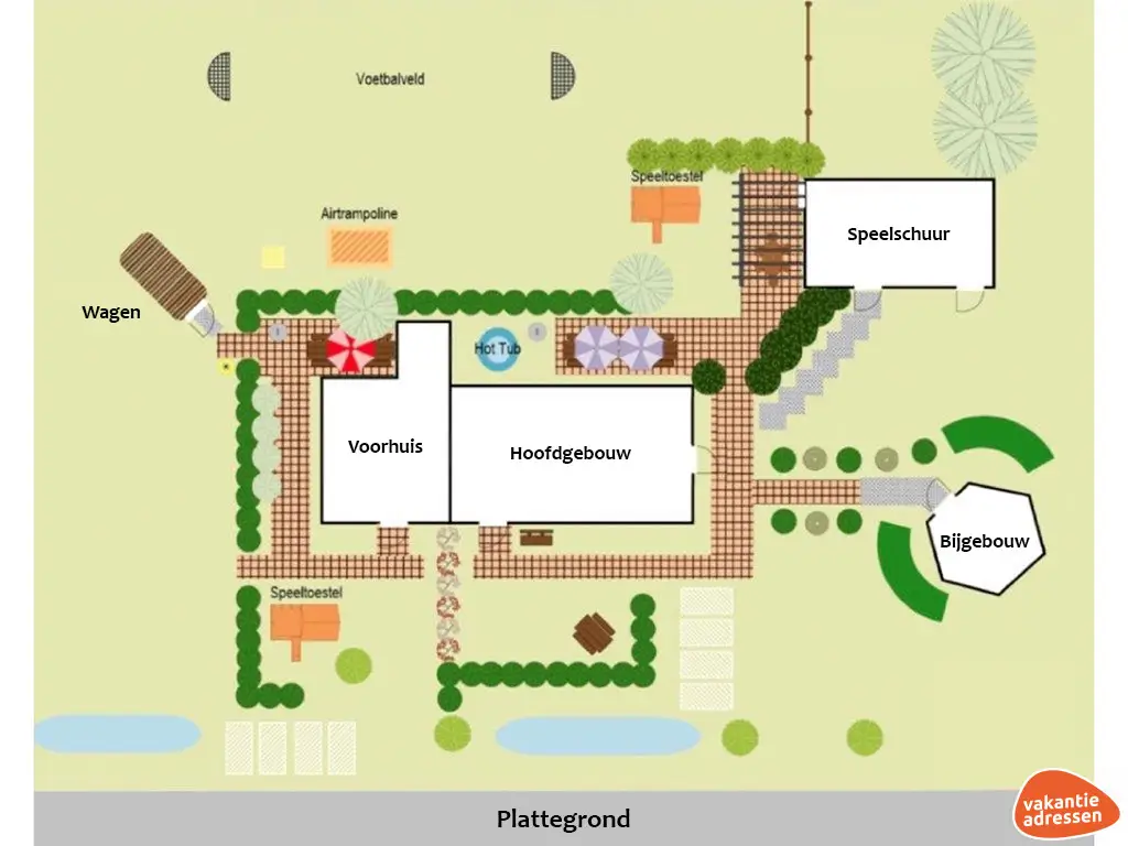 Vakantiehuis in Eibergen (Gelderland) voor 18 personen met 5 slaapkamers.