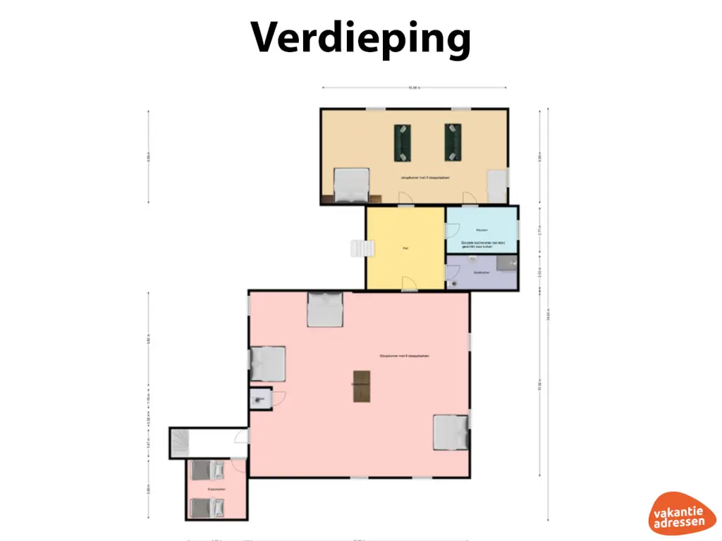 Vakantiehuis in Een (Drenthe) voor 12 personen met 4 slaapkamers.