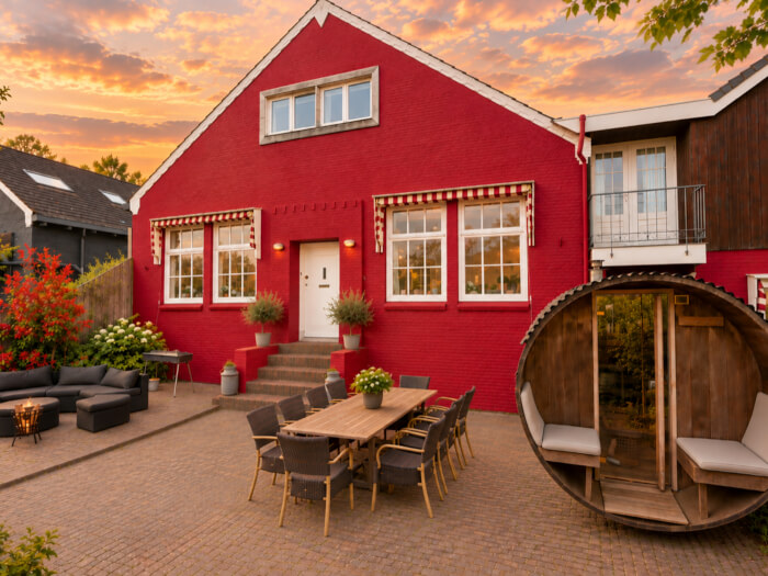 Vakantiehuis in Elahuizen (Friesland) voor 10 personen met 3 slaapkamers.
